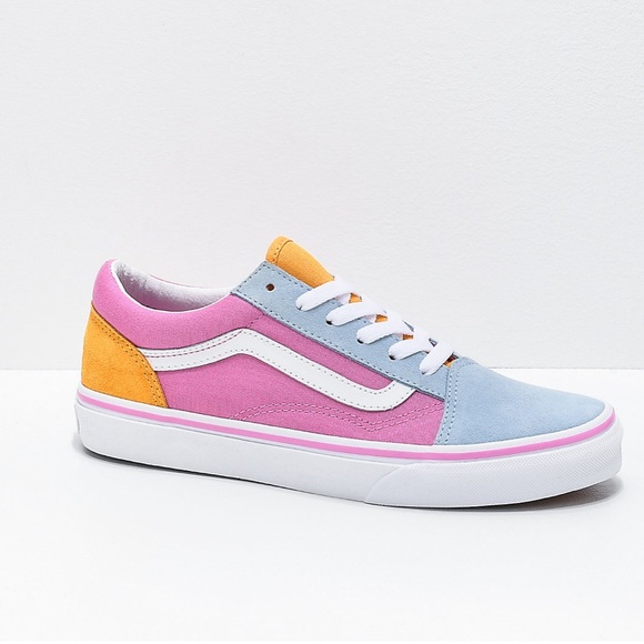 pastel rainbow vans